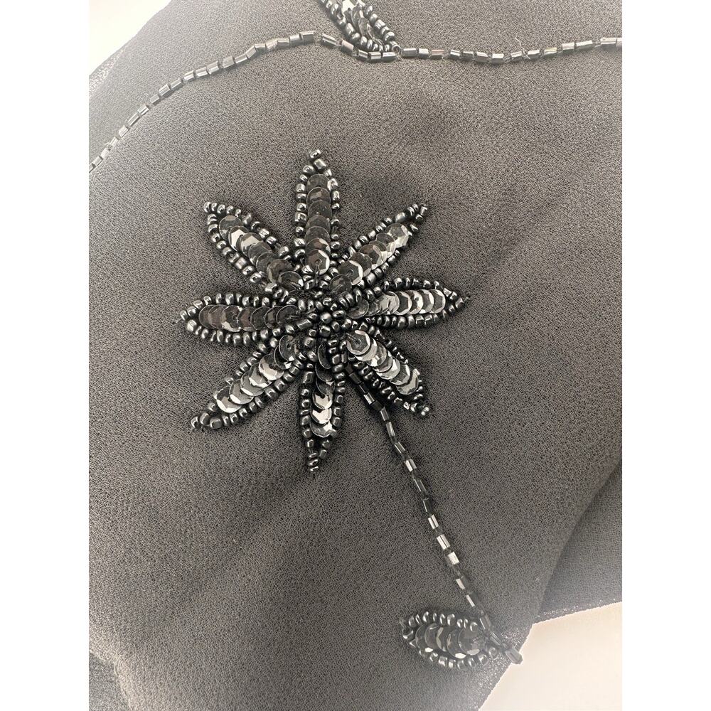 NWT: Dress Barn Scarf W Beaded Floral Design Throughout